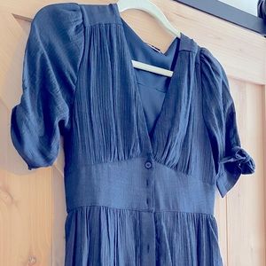 Navy crepe dress from a boutique